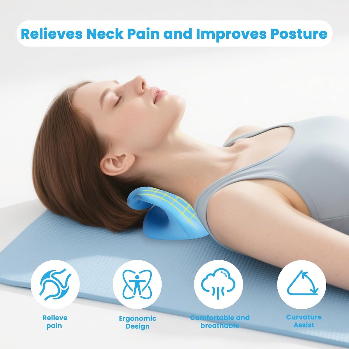 Almohada Cervical De Tracción - Alivio Para El Dolor De Cuello Y Hombros
